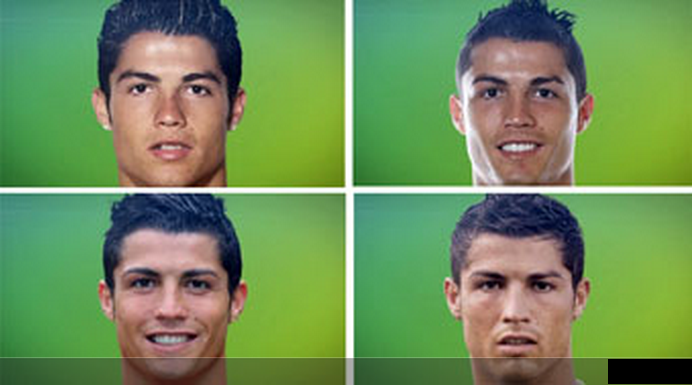 Cristiano Ronaldo's face evolution in 10 years